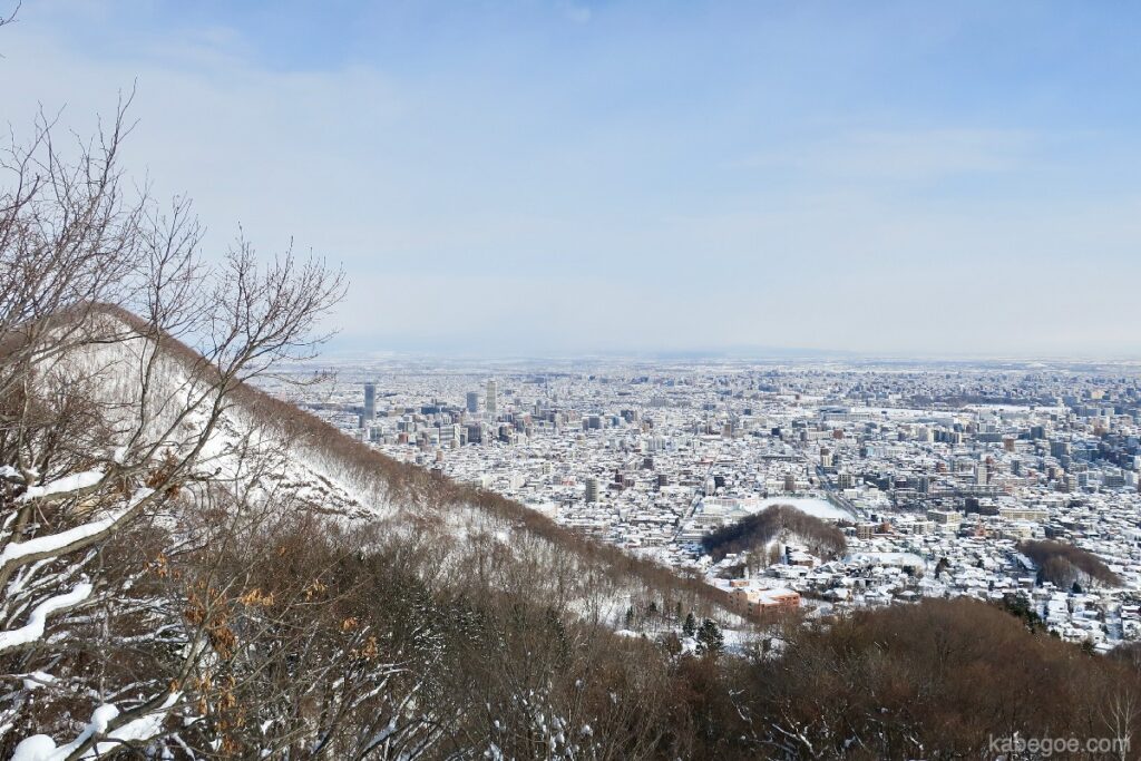 大倉山ジャンプ競技場の展望台からの景色