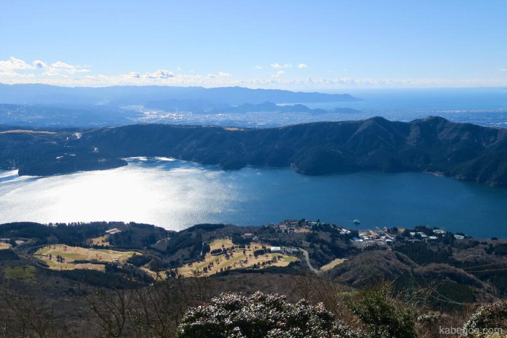 Uitzicht vanaf de top van de Komagatake-kabelbaan