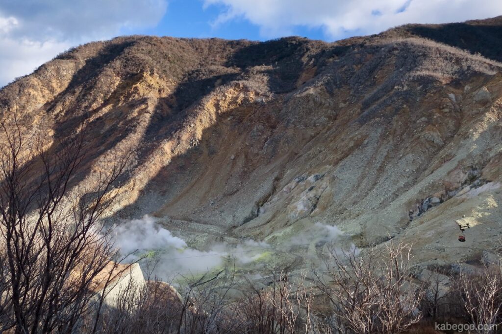 Gas volcánico en Owakudani