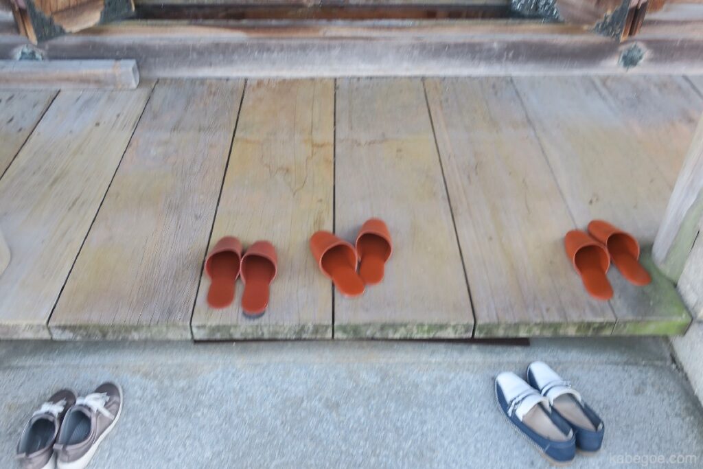 Ukimido-slippers in de prefectuur Shiga
